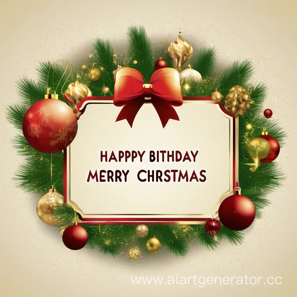 Make a Happy Birthday, Merry Christmas and Happy New Year greeting card