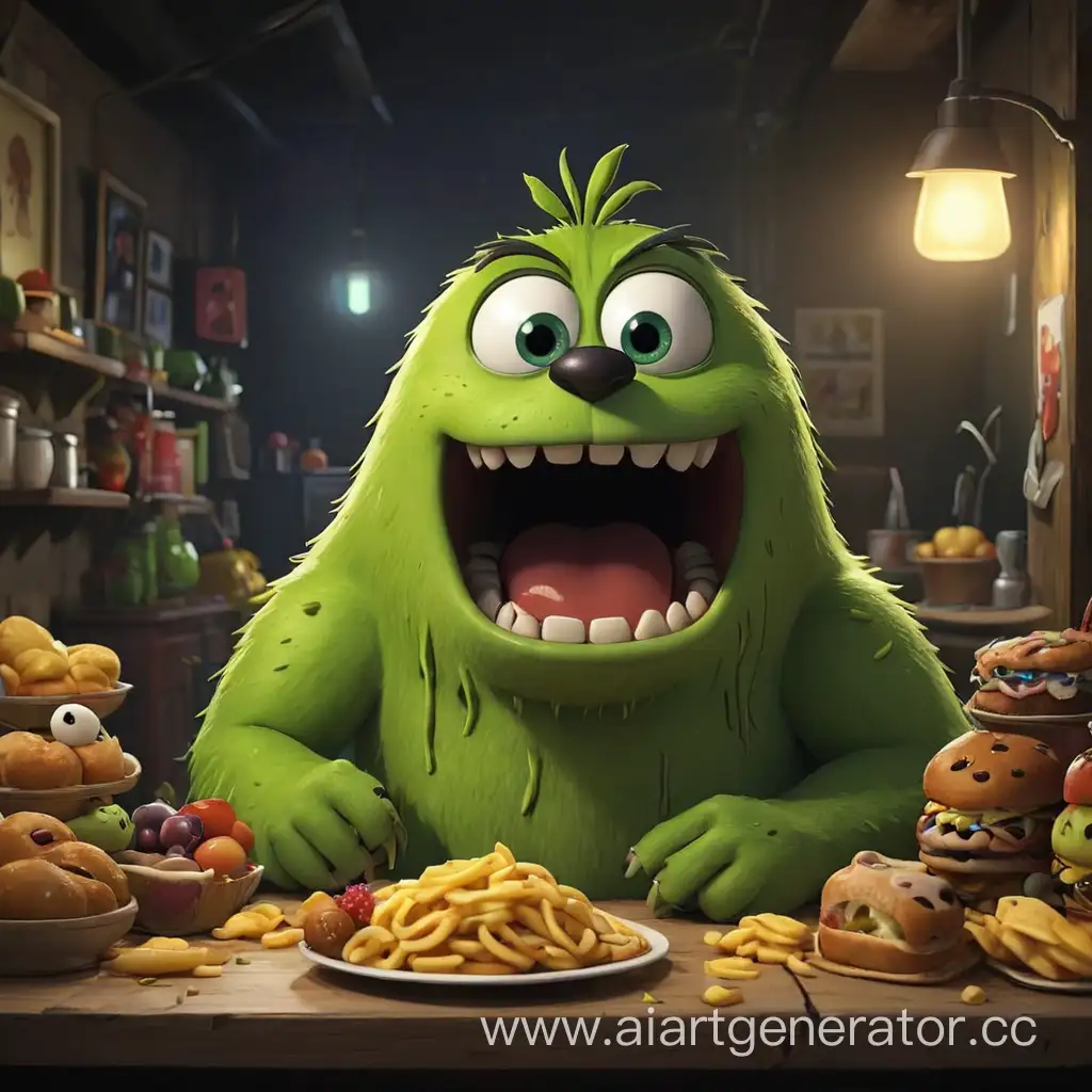 Playful-Characters-in-a-Nighttime-Fantasy-Five-Nights-at-Om-Nom