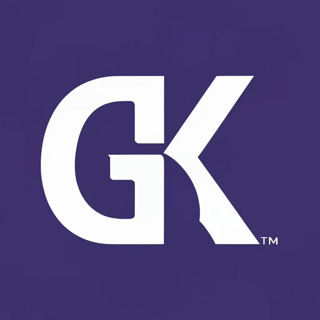 logo, GK, with the text "GEORGE KUNDY", typography, be used in Technology industry