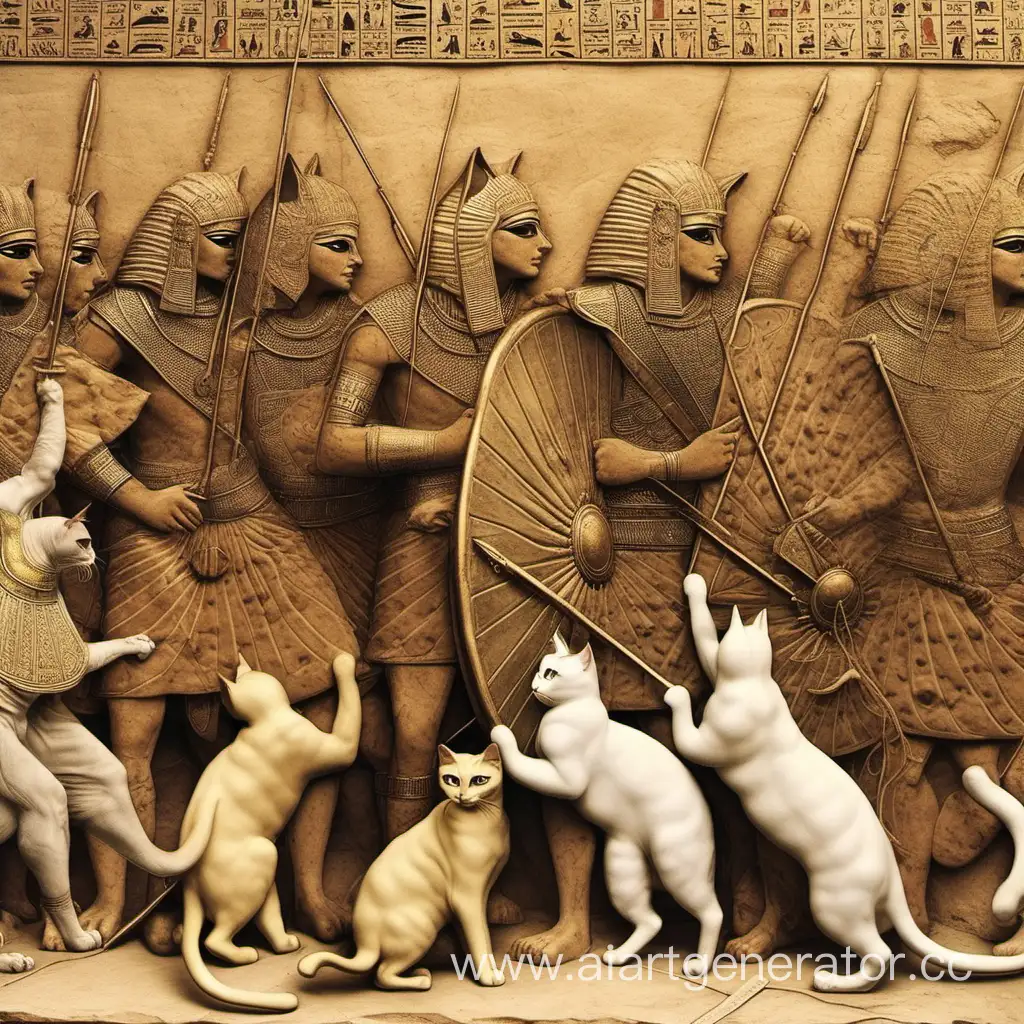 Persian-Soldiers-Unleash-Feline-Warfare-Against-Egyptians
