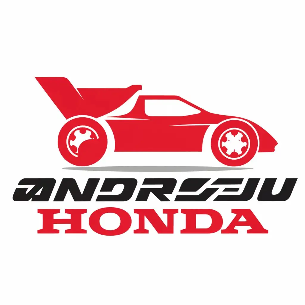 a logo design,with the text "Andrzeju94", main symbol:Racing, japan, honda, cars, strips,complex,clear background