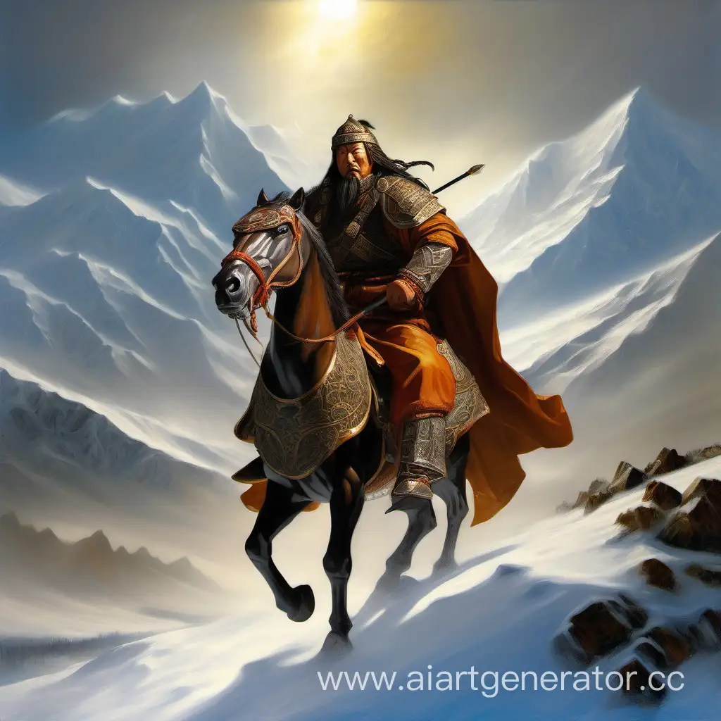 Genghis-Khan-Adventurer-Oil-Painting-Whelan-Art-with-Stunning-Lighting