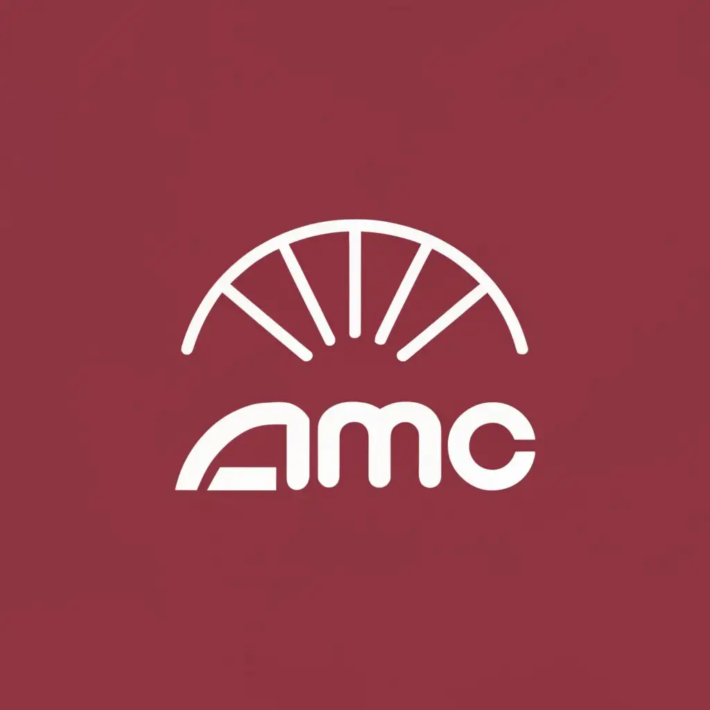 logo, It's a theater, with the text "AMC", typography