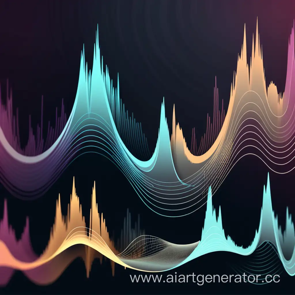 Абстрактный фон с изображением звуковой волны