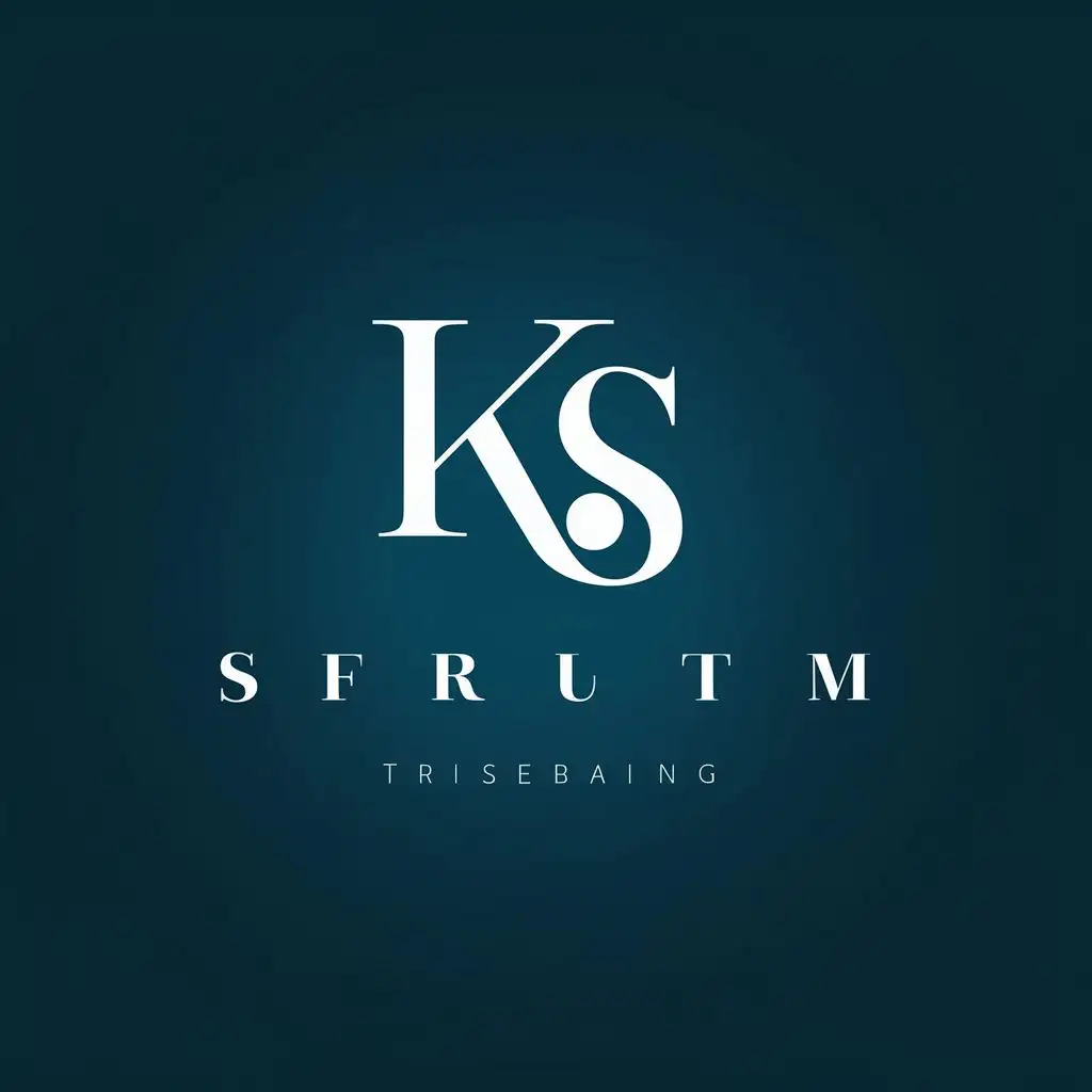 logo, Brush, with the text "KS", typography, 