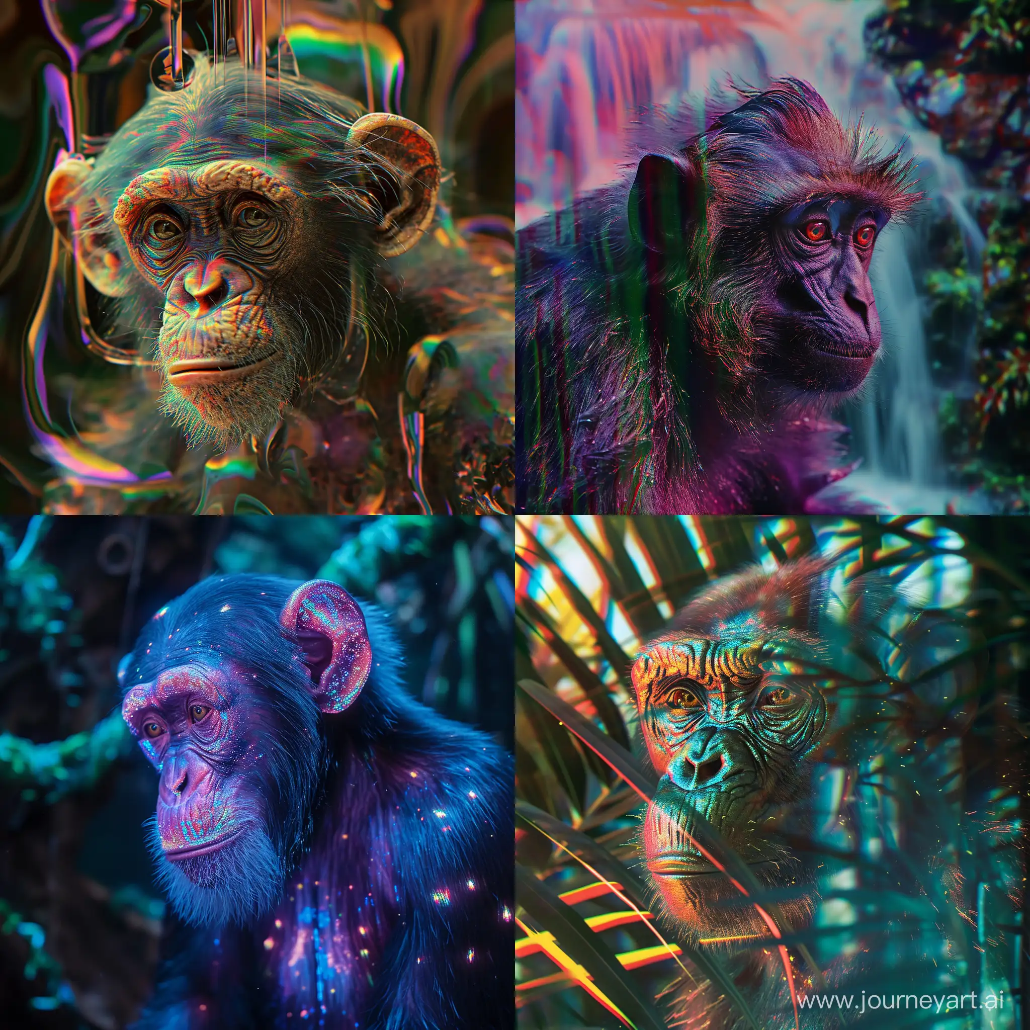 Surreal-Holographic-Monkey-in-Banana-Waterfall