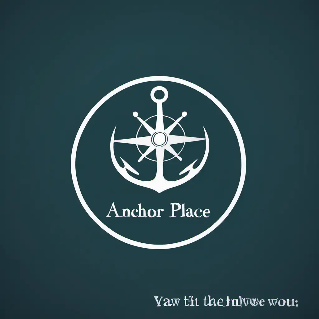 take this style and elaborate a maze in the background with the anchor and compass presenting the notion that you have found a safe place to rest. can you make the anchor more creative

