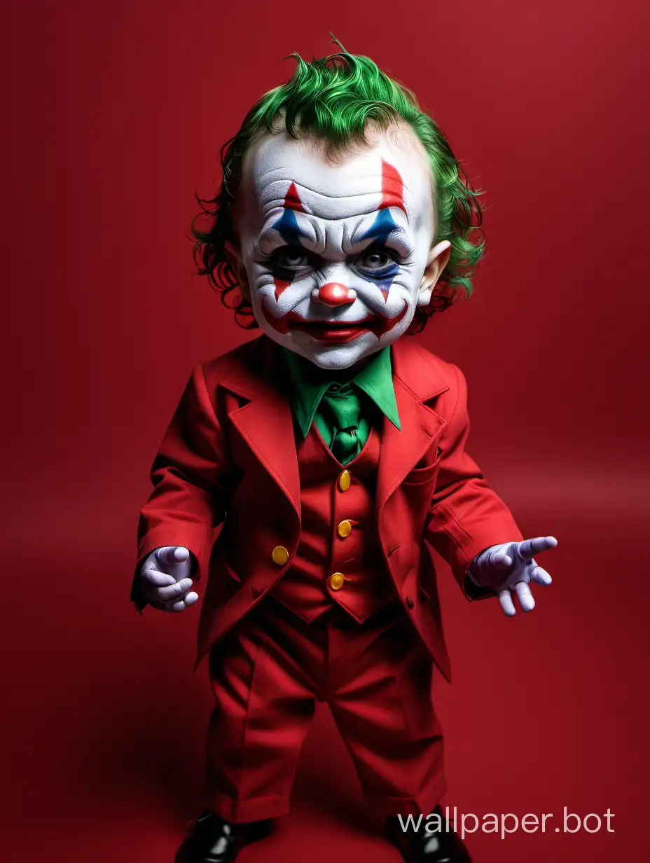 Baby joker in a red background