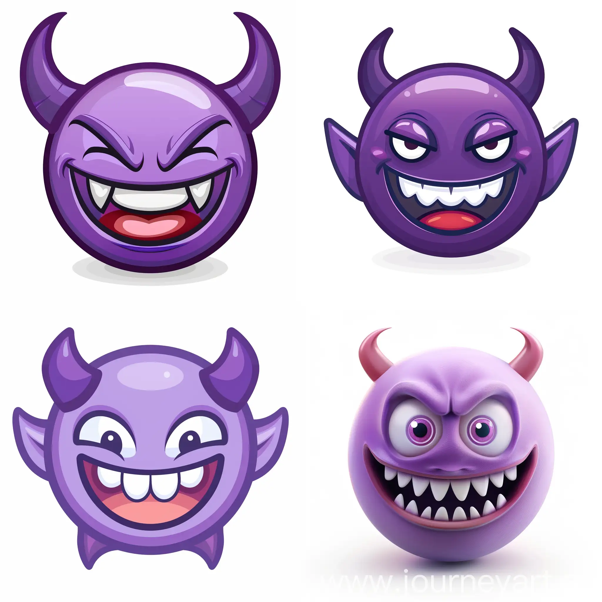 фиолетовый улыбающийся смайлик демона