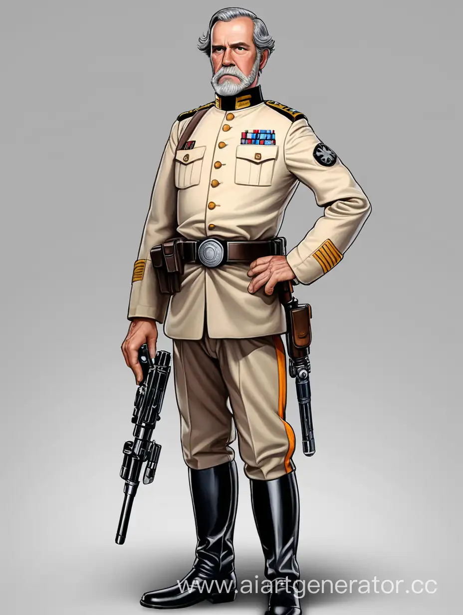 Middleaged-Confederate-Army-Officer-in-Star-Wars-Field-Uniform