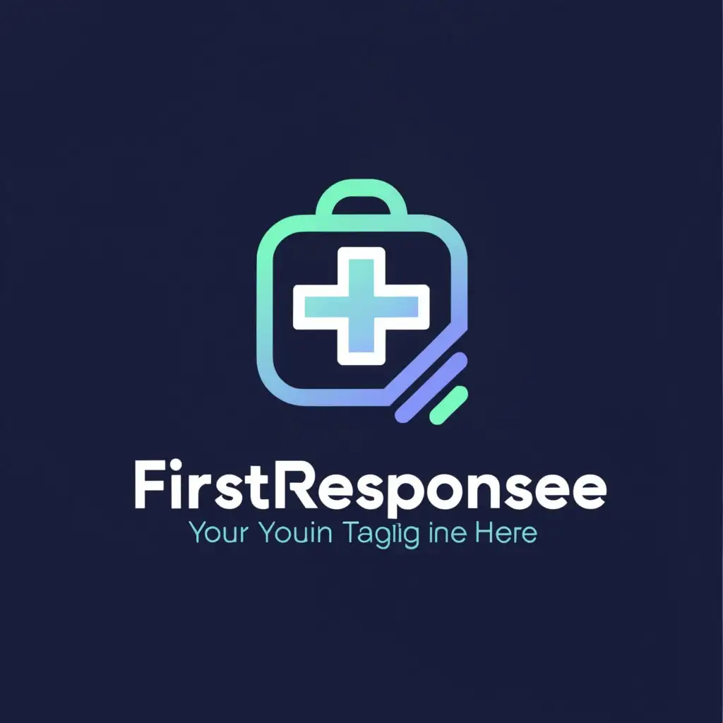 a logo design,with the text "FirstResponse", main symbol:first aid mobile application,Moderate,be used in Medical Dental industry,clear background