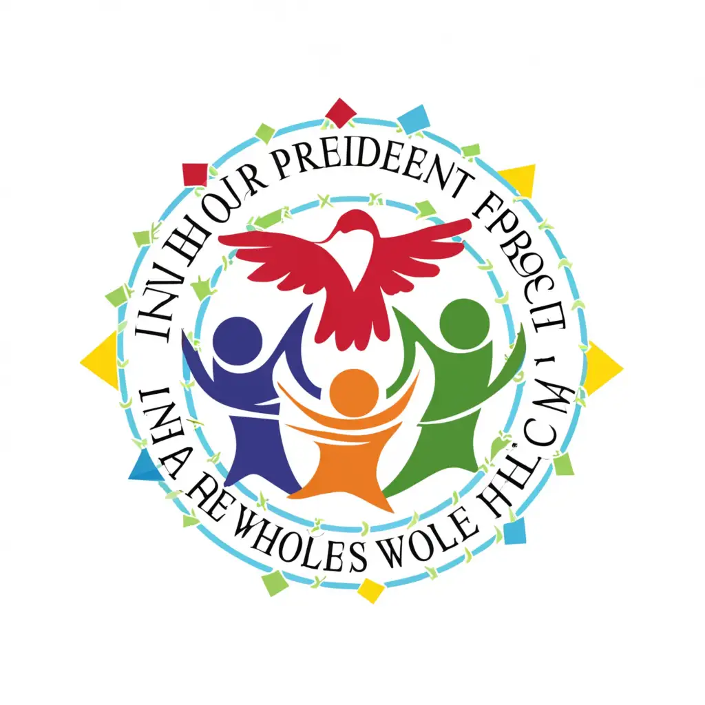 a logo design,with the text "With our President for peace in the whole world", main symbol:children,Moderate,clear background