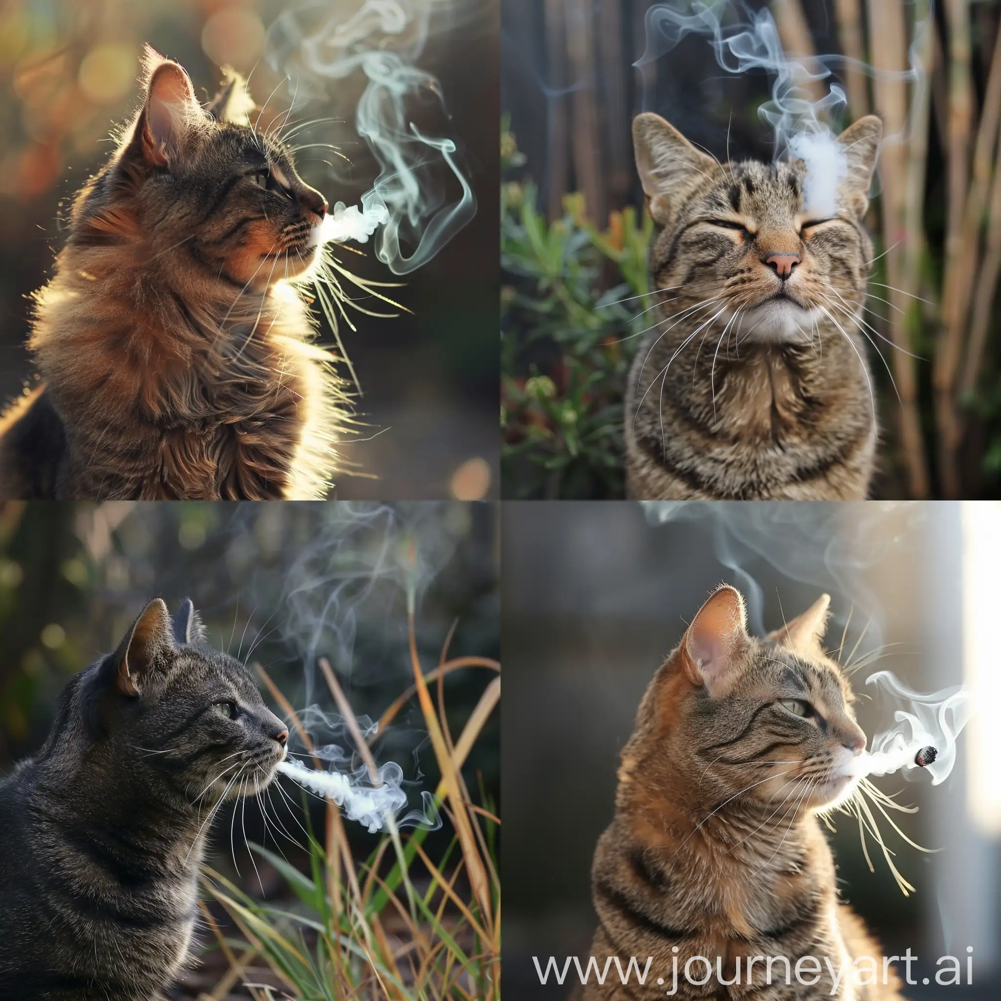 Sophisticated-Feline-Elegant-Cat-Puffing-on-a-Cigar