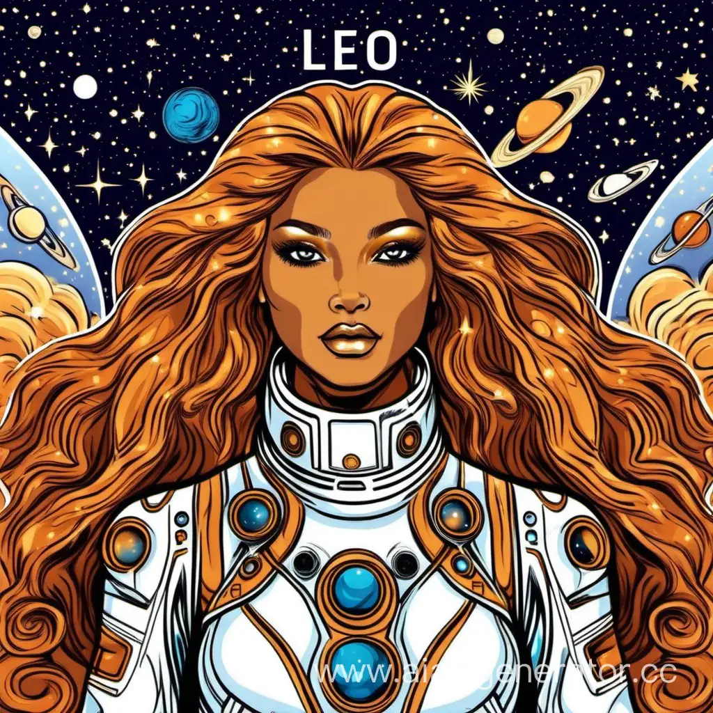 leo starsign woman space beauty