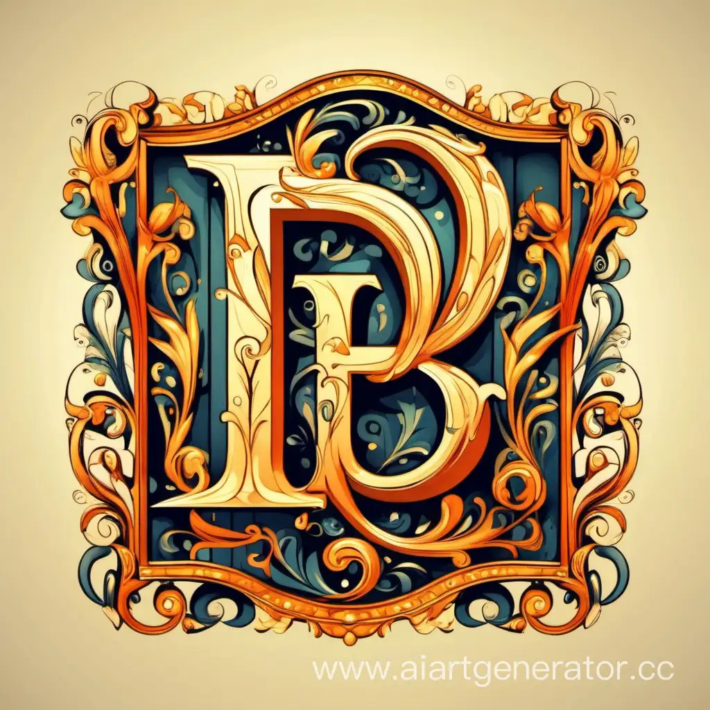 P letter in ART style with corral