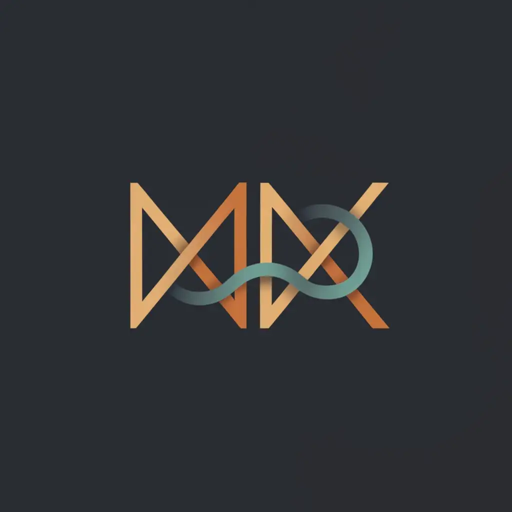 a logo design, with the text 'MIKK', main symbol:MIXX,Moderate,clear background