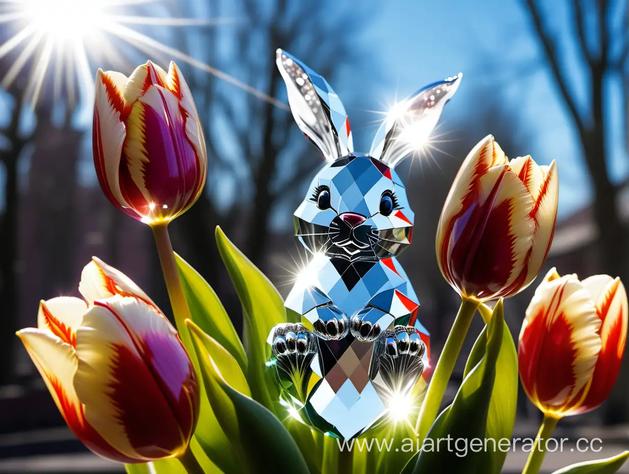 March-8th-Shiny-Mirrored-Tulips-and-Bunny-Celebration