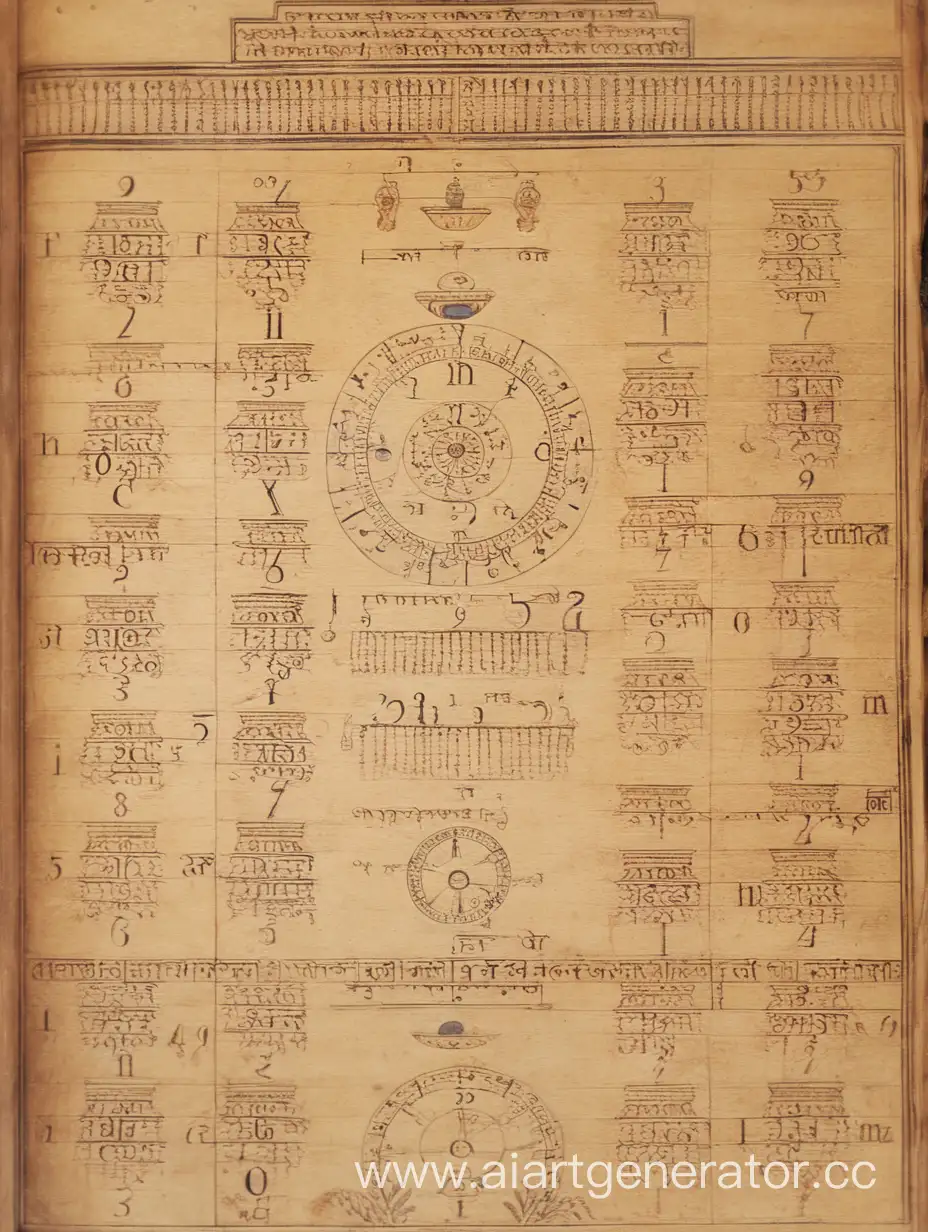 Древняя система счисления в Индии 