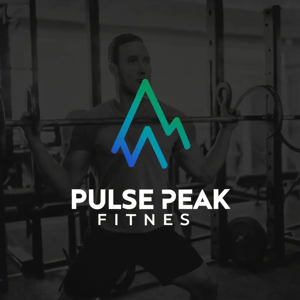 a logo design,with the text "pulse peak fitness", main symbol:peak pulse,Moderate,be used in Sports Fitness industry,clear background