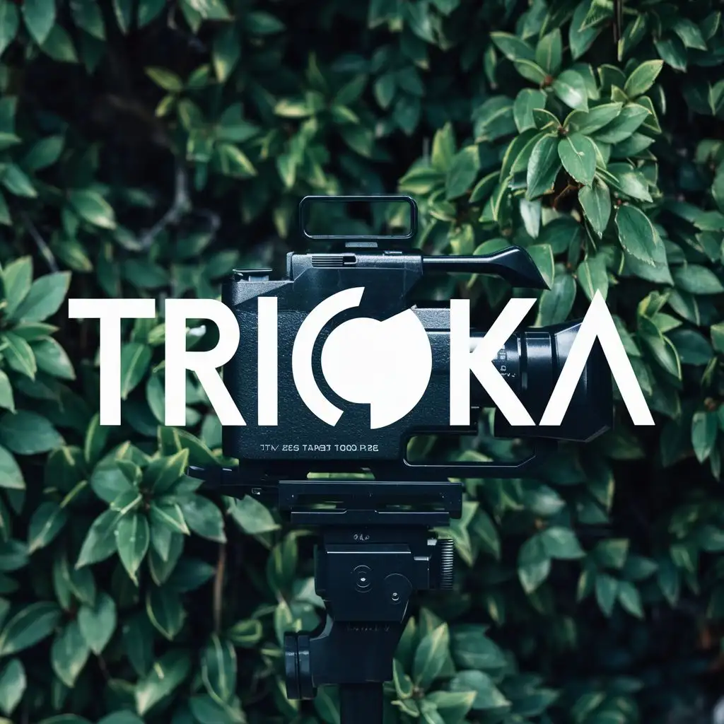logo, Video camera, with the text "TriOka", typography, be used in Technology industry