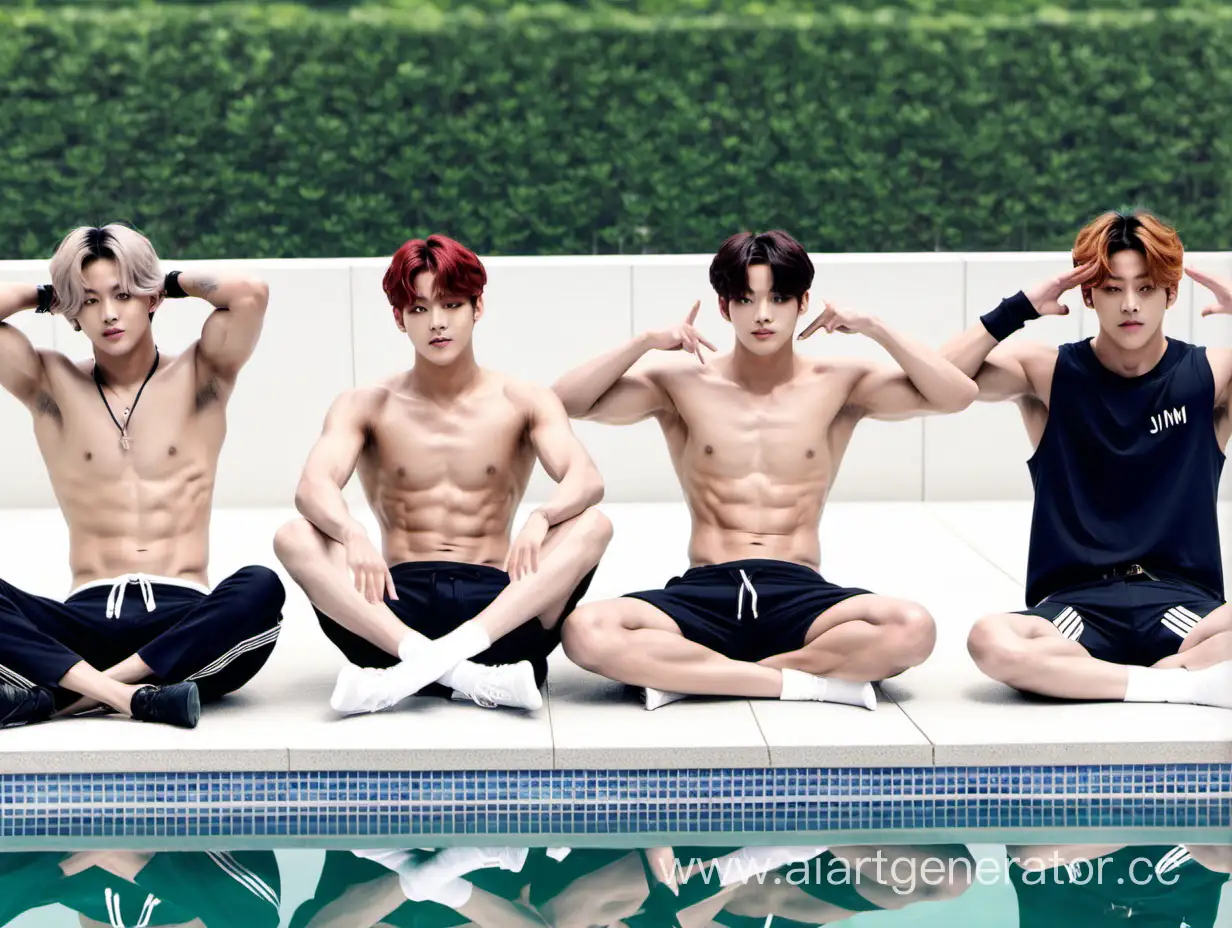 Relaxing-Poolside-Moments-with-Taehyung-Jungkook-and-Jimin