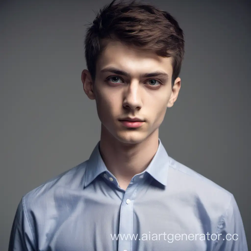 Smart-Young-Man-with-Short-Haircut-in-Stylish-Shirt