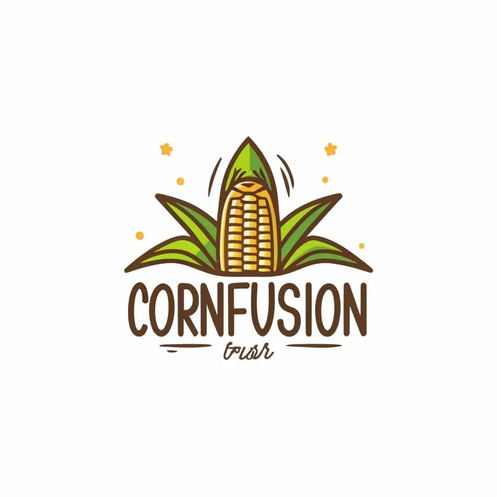logo, corn on a cob, with the text "Cornfusion", typography, be used in Restaurant industry