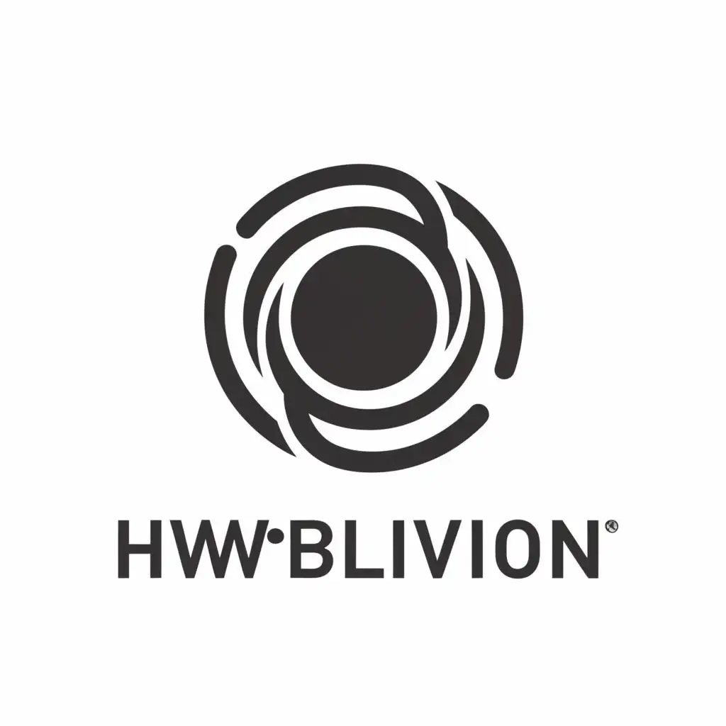 a logo design,with the text "Hwblivion", main symbol:A Blackhole,Moderate,clear background