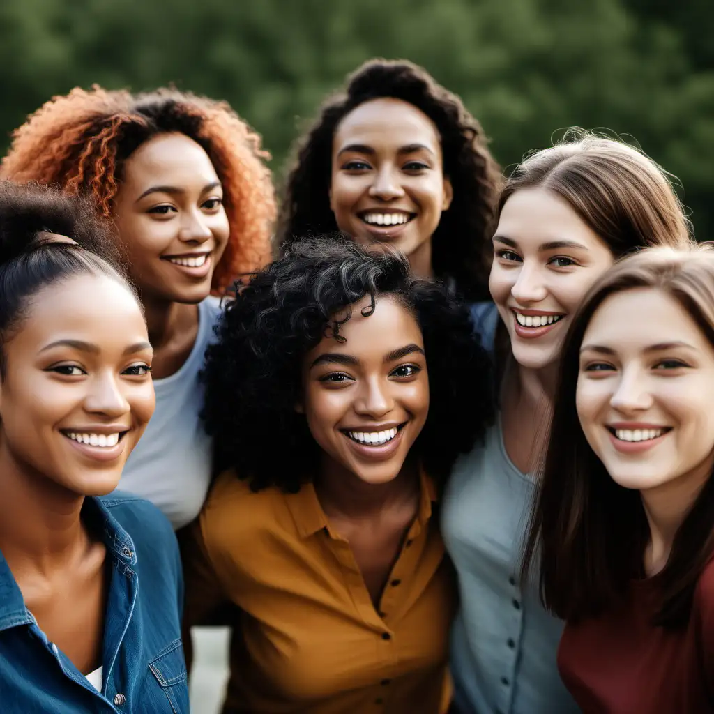 diverse women smiling landscape size