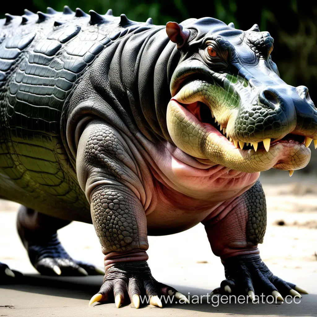 Hybrid-Animal-HippopotamusCrocodile-Hybrid-with-Unique-Features