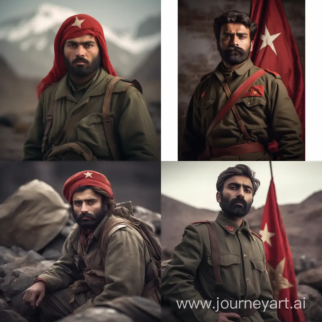 Revolutionary-Soldier-in-Red-Army-Uniform-Realistic-Photo-of-Pakistani-Communist