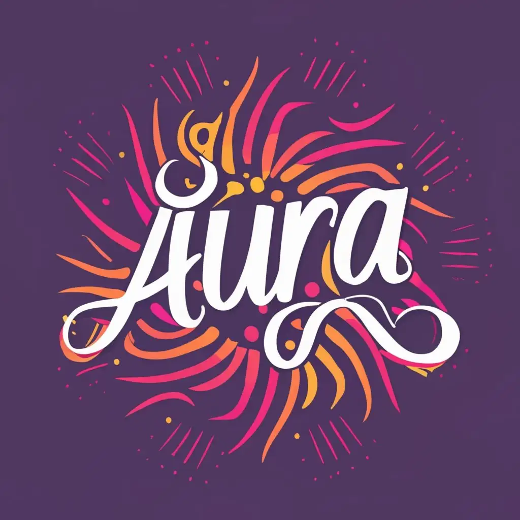 logo,  Aura, with the text "Bollywood aura", typography, be used in Entertainment industry