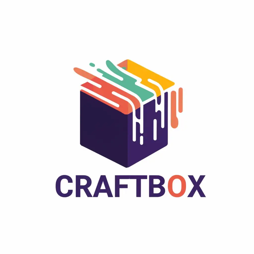 a logo design,with the text "CRAFTBOX", main symbol:Design a visually captivating and strategically crafted app icon for CraftBox, a premier design platform aiming to revolutionize the creative market, positioning itself as the "Netflix" of creative tools and resources. CraftBox seeks an app icon that deeply resonates with its target audience, evoking emotions, fostering brand loyalty, and establishing a competitive advantage. The app icon should reflect the brand's innovative spirit, trustworthiness, and commitment to providing fast and reliable design solutions. Incorporate elements that symbolize creativity, craftsmanship, and efficiency, while ensuring clarity and legibility at small sizes. Utilize modern design principles and typography, aligning the app icon with CraftBox's brand identity and positioning as a leader in the design industry. Emphasize simplicity, elegance, and functionality, creating an app icon that is visually striking and instantly recognizable. The app icon should evoke a sense of excitement and inspiration, enticing users to engage with CraftBox's platform and explore its diverse range of design resources.,complex,be used in Technology industry,clear background