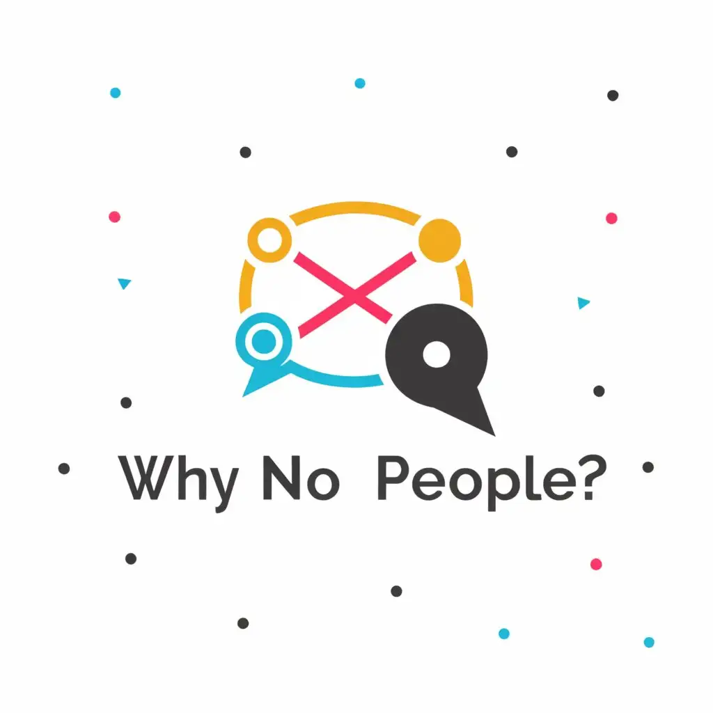 a logo design,with the text "why no people", main symbol:chatrooms,complex,be used in Religious industry,clear background
