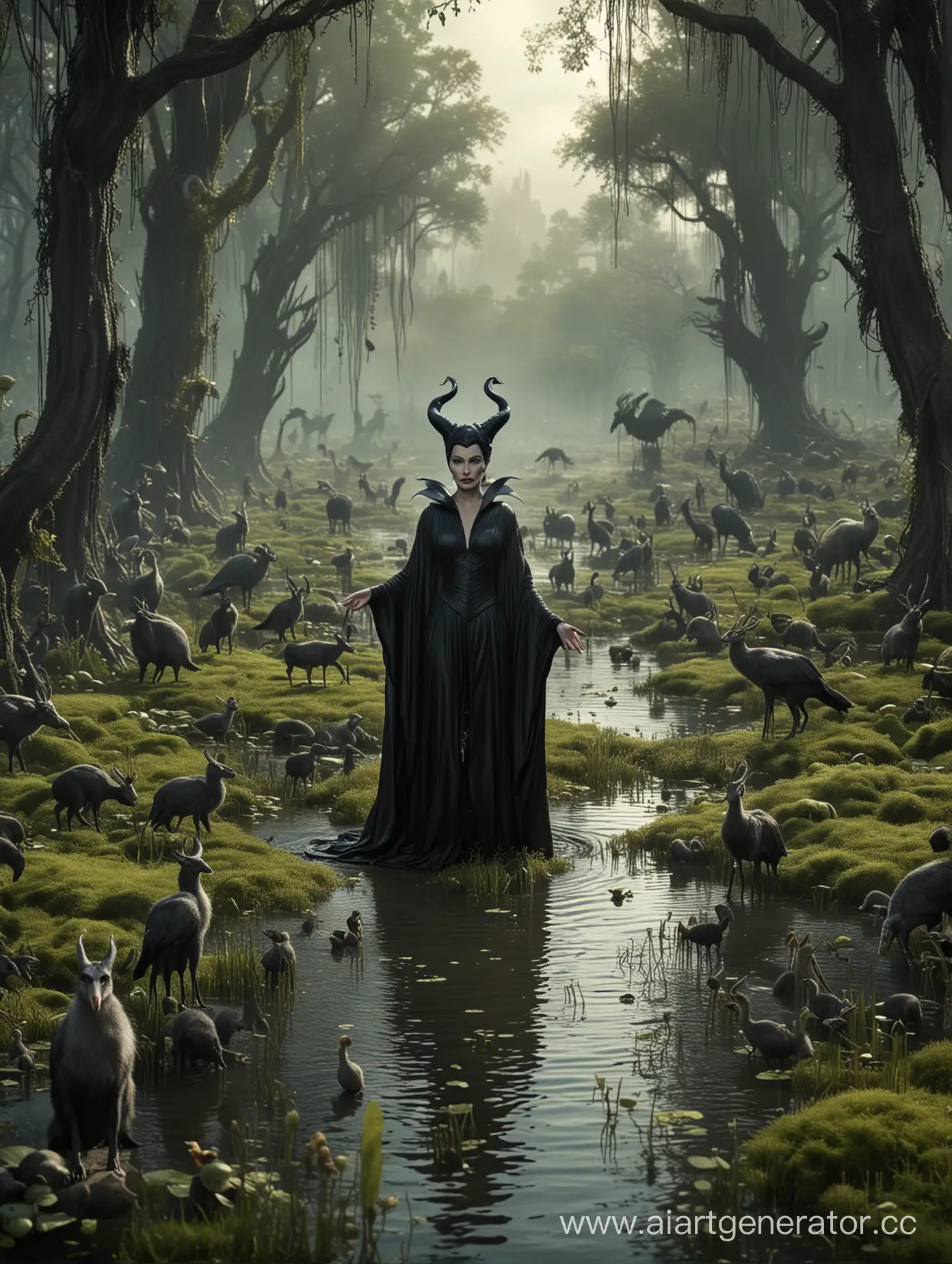 Maleficents-Enchanted-Swamp-with-Playful-Creatures