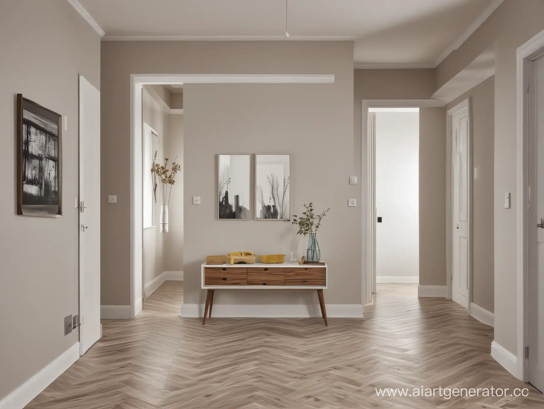 Hallway-Interior-with-Stylish-Furniture-Arrangement