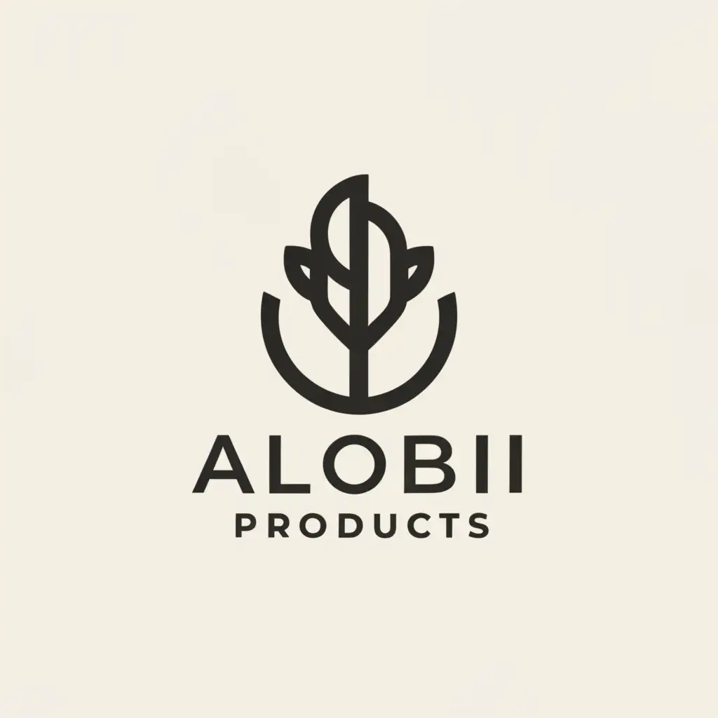 a logo design,with the text "alobi products", main symbol:products,Moderate,clear background