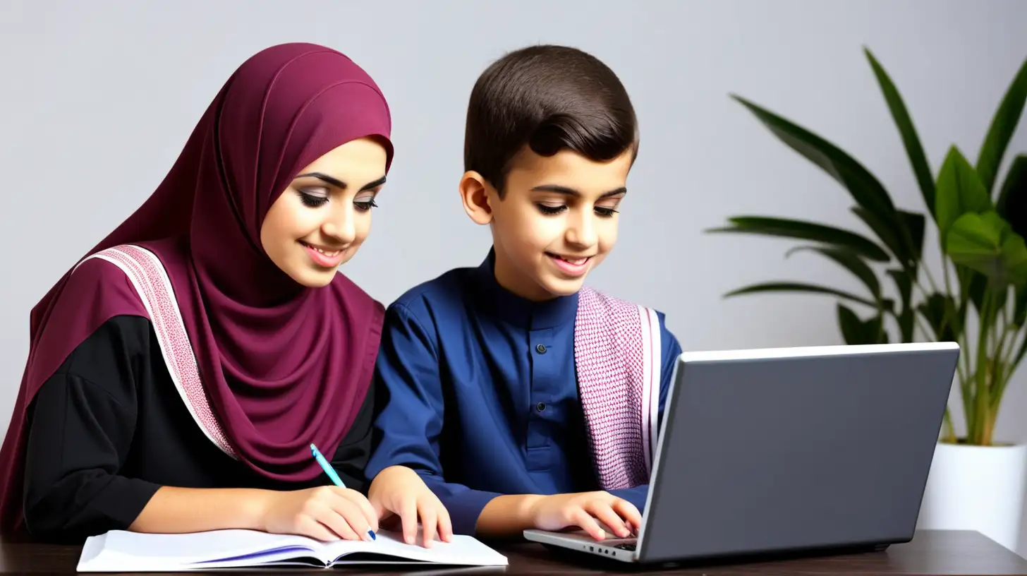 Online Tajweed Classes
"2 students in front of a laptop"