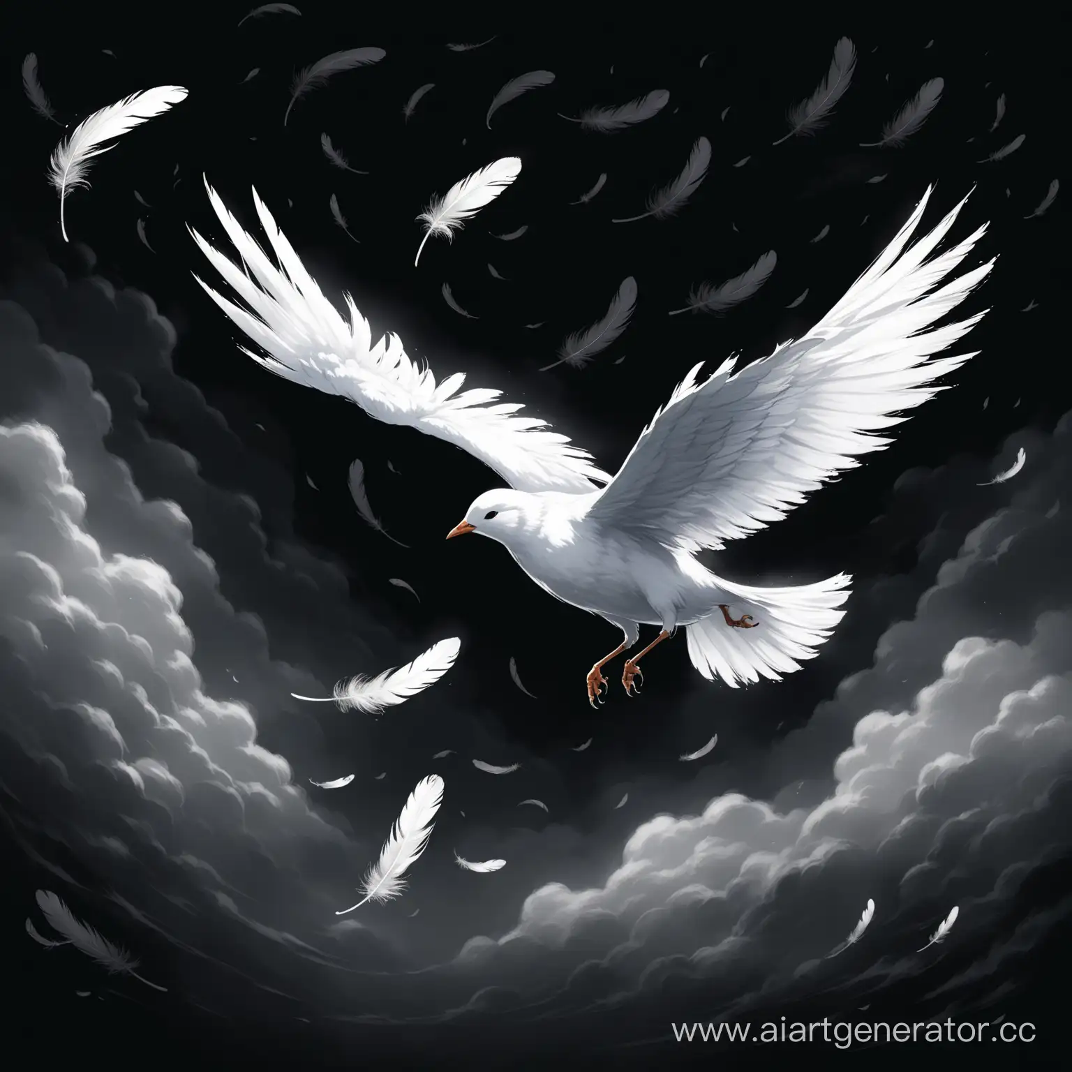 Majestic-Flight-of-Jian-Elegant-White-Bird-Soaring-Against-a-Dramatic-Sky