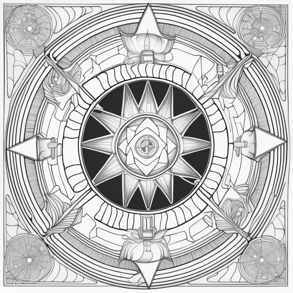 Quantum Portal Coloring Book Pages Featuring the God Particle