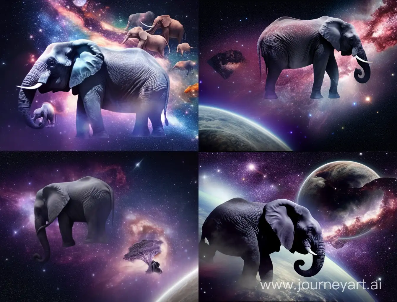 Graceful-Elephant-Drifting-in-Cosmic-Serenity