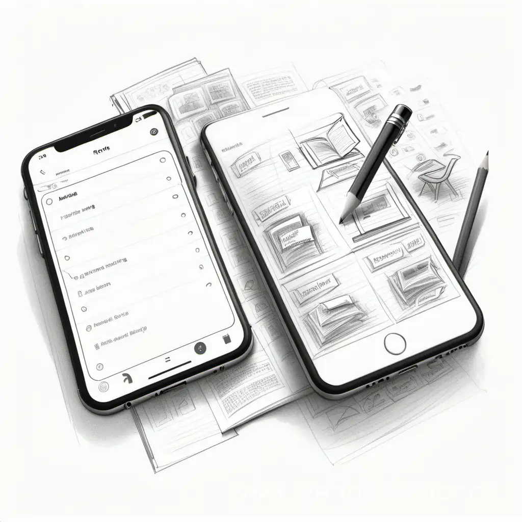 RuNote-Mobile-NoteTaking-Service-App-Pencil-Sketch