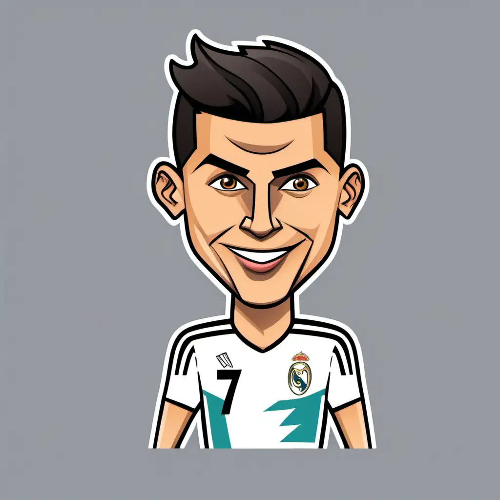 Cartoon Illustration of Soccer Legend Cristiano Ronaldo | MUSE AI