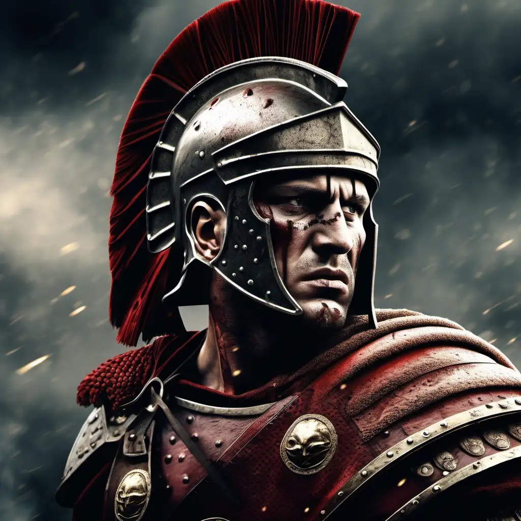 Detailed Portrait of BattleScarred Roman Legionnaire from V Macedonica Legion