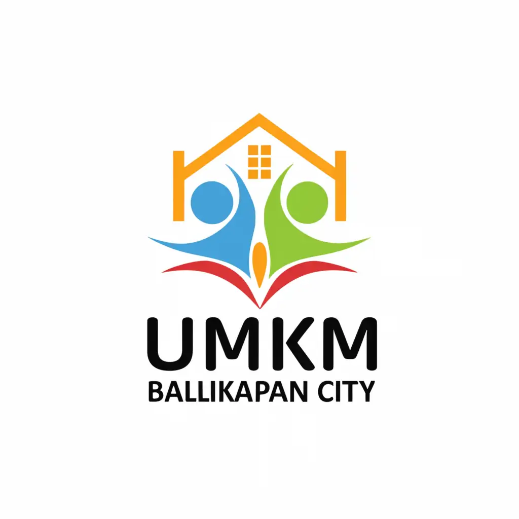 a logo design,with the text "umkm balikpapan city", main symbol:house people shop money store,Moderate,be used in Finance industry,clear background