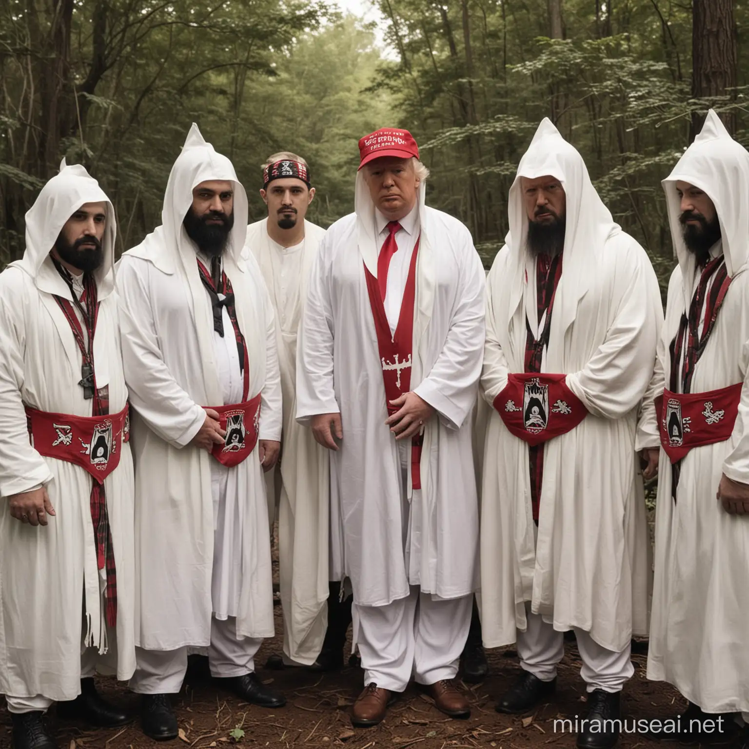 Donald Trump Standing with Klansmen at a Rally