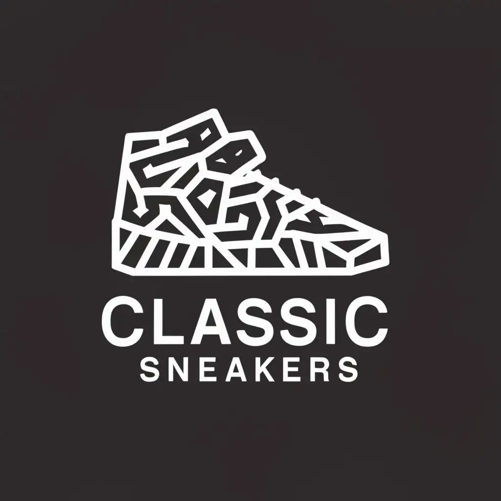 a logo design,with the text "Classic Sneakers", main symbol:Sneakers,complex,clear background