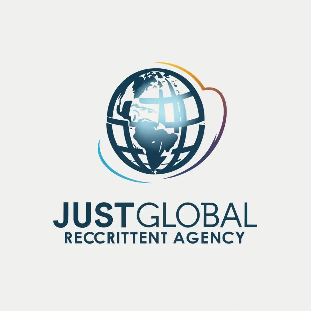 a logo design,with the text "just global recruitment agency", main symbol:Glob,Moderate,be used in Travel industry,clear background