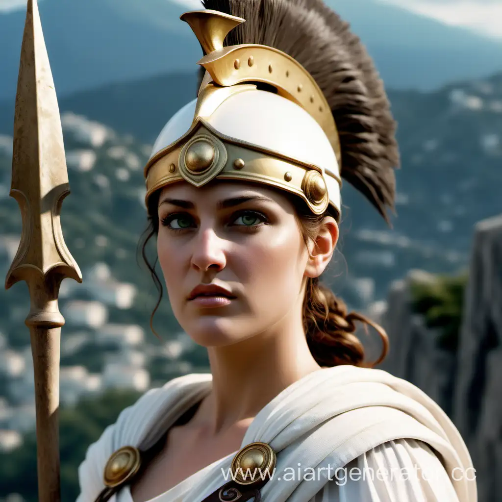 Goddess-Athena-Statue-Majestic-White-Attire-and-Spear-Pose