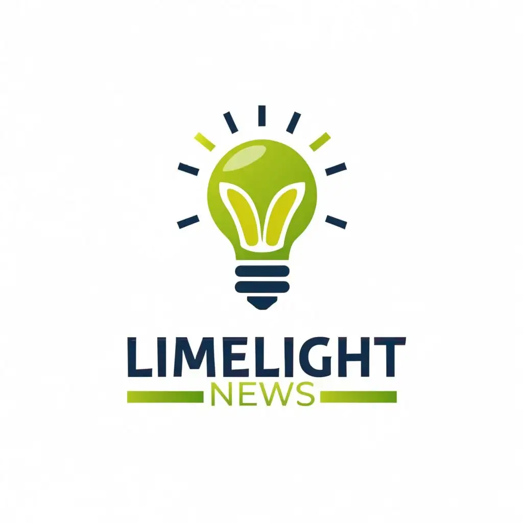 a logo design,with the text "Limelight News", main symbol:Company Name: Limelight News
Company Description: News agency
Company Slogan: Nill
Company Colors: Nill
Extra Features: Add any feature related to company description,complex,be used in Entertainment industry,clear background